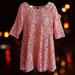 Free People Dresses | Free People Women's Lace Dress 3/4 Sleeves Light Salmon Size M | Color: Orange | Size: M