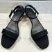 J. Crew Shoes | J. Crew Sandal Black Suede Low Block Heel Ankle Strap Chic Comfort 11 | Color: Black | Size: 11