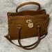 Michael Kors Bags | Michael Kors Hamilton East West Saffiano Tan Leather Medium Satchel Shoulder Bag | Color: Brown/Tan | Size: Os