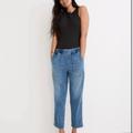 Madewell Jeans | Madewell Pull On Relaxed Fit High Waist Denim Blue Jeans Women’s Size Small | Color: Blue | Size: 6