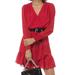 Michael Kors Dresses | Michael Kors Smocked Ruffled Polka Dot Dress | Color: Black/Red | Size: L