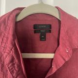 J. Crew Tops | Linen Cotton Blend J Crew Women’s Collard Blouse | Color: Red | Size: 4p