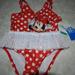 Disney Swim | Minnie Mouse Polka Dot Swimsuit Tutu Upf 50+ New | Color: Red/White | Size: 24mb