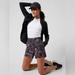 Athleta Shorts | Athleta Brooklyn Lumen Floral Black Grey Printed Casual Running Shorts Size 6 | Color: Black/Gray | Size: 6