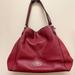 Coach Bags | Euc Coach 100% Pebble Leather Solid Red Shoulder Bag | Color: Red | Size: Os
