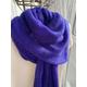 Violet Mohair Shawl Purple Knitted Ultramarine Knit Wrap Long Scarf Thin Hand Women