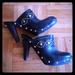 Michael Kors Shoes | Michael Kors Leather High Heel Clogs/Mules | Color: Black | Size: 4.5 Women's