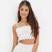 American Eagle Outfitters Tops | American Eagle Smocked Cami In White | Color: White | Size: M