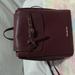 Michael Kors Bags | Authentic Michael Kors Emilia Medium Flap Burgundy Leather Backpack | Color: Gold/Red | Size: Measurements In Description