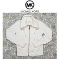 Michael Kors Jackets & Coats | Michael Kors Zip Up Crushed Velvet Jacket Nwot | Color: Cream | Size: Xs