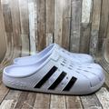 Adidas Shoes | Adidas Adilette Men’s Size 13 Slip On Black White Clogs Slides Sandals Comfort | Color: Black/White | Size: 13
