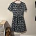 Lularoe Dresses | Lularoe Amelia Blue Geometric Shaped Dress With Pockets | Color: Blue/Gray | Size: M