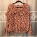 J. Crew Tops | J.Crew Long Sleeve Blouse With Ruffles | Color: Orange/Pink | Size: L