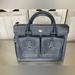 Dooney & Bourke Bags | Dooney And Bourke Double Pocket Tote Navy Blue Top Handle Leather Satchel | Color: Blue | Size: Os