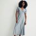 Madewell Dresses | Madewell Nwt Leedra Button-Front Midi Dress In Dot Size 0 | Color: Blue/Gray | Size: 0