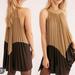 Free People Dresses | Free People Pleated Love Mini Dress Gold Sparkly Halter Gold Brown Size Medium | Color: Brown/Gold | Size: M