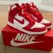 Nike Shoes | High Top Nike Dunks! | Color: Red/White | Size: 7