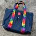 Disney Bags | Harveys For Disney Couture Denim Tote Bag Mickey Mouse Rainbow Rare Seatbelt | Color: Blue/Red | Size: Os