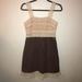Anthropologie Dresses | Anthro Zehavale Brown Cord Dress W/ Lace Trim Sz 0 | Color: Brown/Cream | Size: 0
