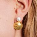 Kate Spade Jewelry | Kate Spade Reef Treasure Shell Studs | Color: Tan | Size: Os