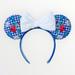 Disney Accessories | Disney Parks - Minnie Mouse Cottage Ear Headband For Adults | Color: Blue/White | Size: Os