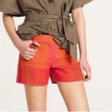 J. Crew Shorts | J. Crew Pink Orange Linen Plaid Shorts Size 0 | Color: Orange/Pink | Size: 0