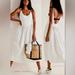 Free People Dresses | Free People Womens Dylan Midi Maxi Length Dress White Size Medium Open Back | Color: White | Size: M