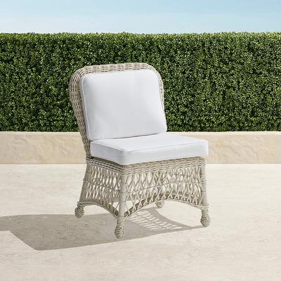 Set of 2 Hampton Dining Side Chairs in Ivory Wicker - Quick Dry, Leaf - Frontgate