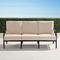 Grayson Sofa with Cushions in Black Aluminum - Quick Dry, Coral/Red - Frontgate