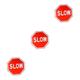 CLISPEED 3 Pcs Slow Traffic Sign Metal Sign Garage Parking Assistant Sign Hotel Club Slow Sign Locker Slow Sign Slow Safety Sign Dining Room Slow Sign Stop Ahead Sign Customized Street Sign