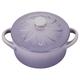 Le Creuset Stoneware Mini Round Cocotte with Flower Lid, 8oz., Provence