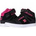 DC - Girls Pure Ht Ev High Top Shoes, 1 UK, Black/Pink/Black