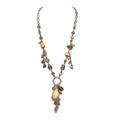 EWYOTUAL Women's Necklaces Natural Semiprecious Necklace Prehnite Citrine Green Pearl Chain Women Jewelry fashion accessories