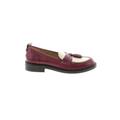 Sam Edelman Flats: Loafers Chunky Heel Casual Burgundy Solid Shoes - Women's Size 7 - Almond Toe