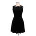 One Clothing Cocktail Dress - A-Line: Black Solid Dresses - Women's Size Medium