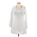 Style&Co Casual Dress - Sweater Dress: Ivory Marled Dresses - Women's Size X-Large