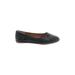 Crown Vintage Flats: Black Solid Shoes - Women's Size 8 - Almond Toe