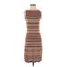 Lauren by Ralph Lauren Casual Dress - Sheath Crew Neck Sleeveless: Brown Dresses - Women's Size Small Petite