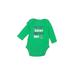 Carter's Long Sleeve Onesie: Green Print Bottoms - Size 3 Month