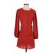 Shein Casual Dress - Shirtdress: Red Dresses - Women's Size Small