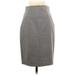 Banana Republic Casual Pencil Skirt Knee Length: Gray Bottoms - Women's Size 2