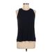 Ann Taylor LOFT Sleeveless T-Shirt: Black Tops - Women's Size Medium