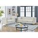 Americana Style 2-piece Sofa and Loveseat Set, Velvet Upholstered Button Tufted Living Room Set