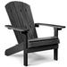 Rosecliff Heights Celinna Solid Wood Adirondack Chair Wood in Black | 36.6 H x 34.6 W x 20.3 D in | Wayfair B1624F89B5494BD1A8B80D5B1AC31C0A