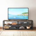 Latitude Run® TV Stand, TV Console, TV Table, TV Cabinet w/ Storage Rack, Frame, Living Room, Bedroom, Rustic Brown & Black | Wayfair