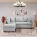 Gray Sectional - Latitude Run® Leequan Upholstered L-shaped Sectional Sofa Bed w/ Storage Ottoman Polyester | 35.4 H x 82.6 W x 76.3 D in | Wayfair