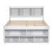 Latitude Run® Gabriell Bookcase Bed Wood in White | 41.2 H x 53.3 W x 92.8 D in | Wayfair 6035DA865F29431AB0FBDEAA3CDD69E0