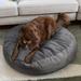 Tucker Murphy Pet™ Robbi Round Pet Bed, Large - Blue & Grey, Microsuede in Gray | 9.5" H x 36" W x 36" D | Wayfair 6FDC120745D74C518F6E7A5270AACA28