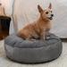 Tucker Murphy Pet™ Robbi Round Pet Bed, Large - Blue & Grey, Microsuede in Gray | 9" H x 23" W x 23" D | Wayfair 2E64576898D24C6786EF948AE9C4E366