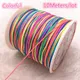 10 mètres/lot 0.8/1.0mm fil de cordon en Nylon multicolore nœud chinois macramé cordon Bracelet